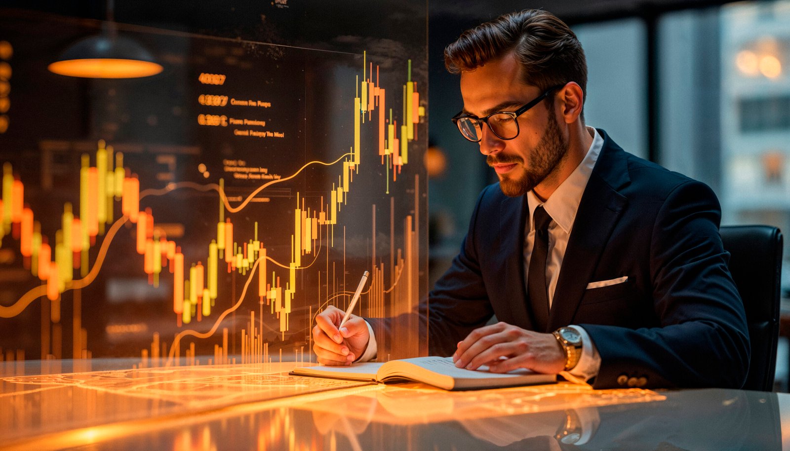 Professional trader analysing market structure and price action charts at a stock market training institute in Mangalore